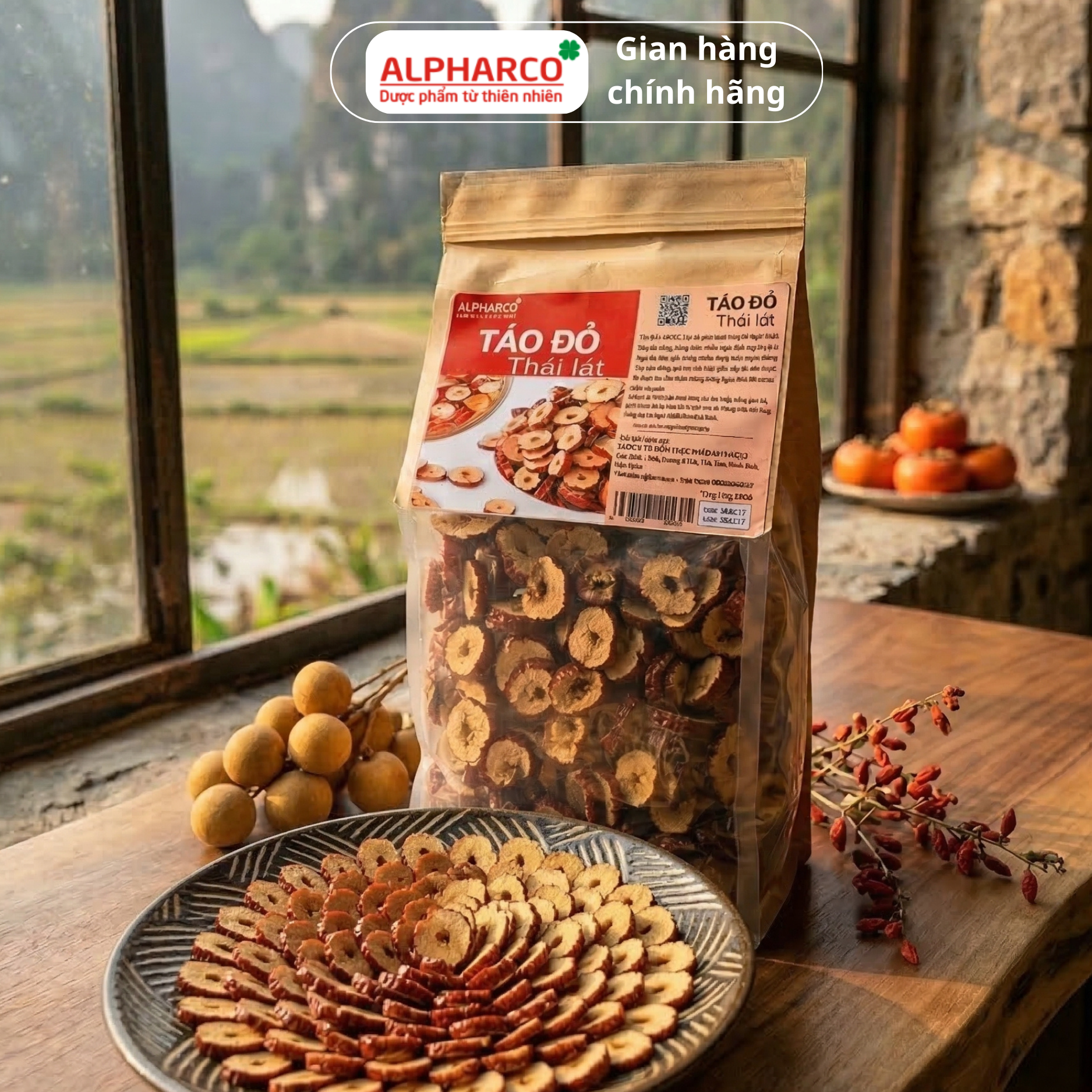 Táo đỏ thái lát 500g thumbnail