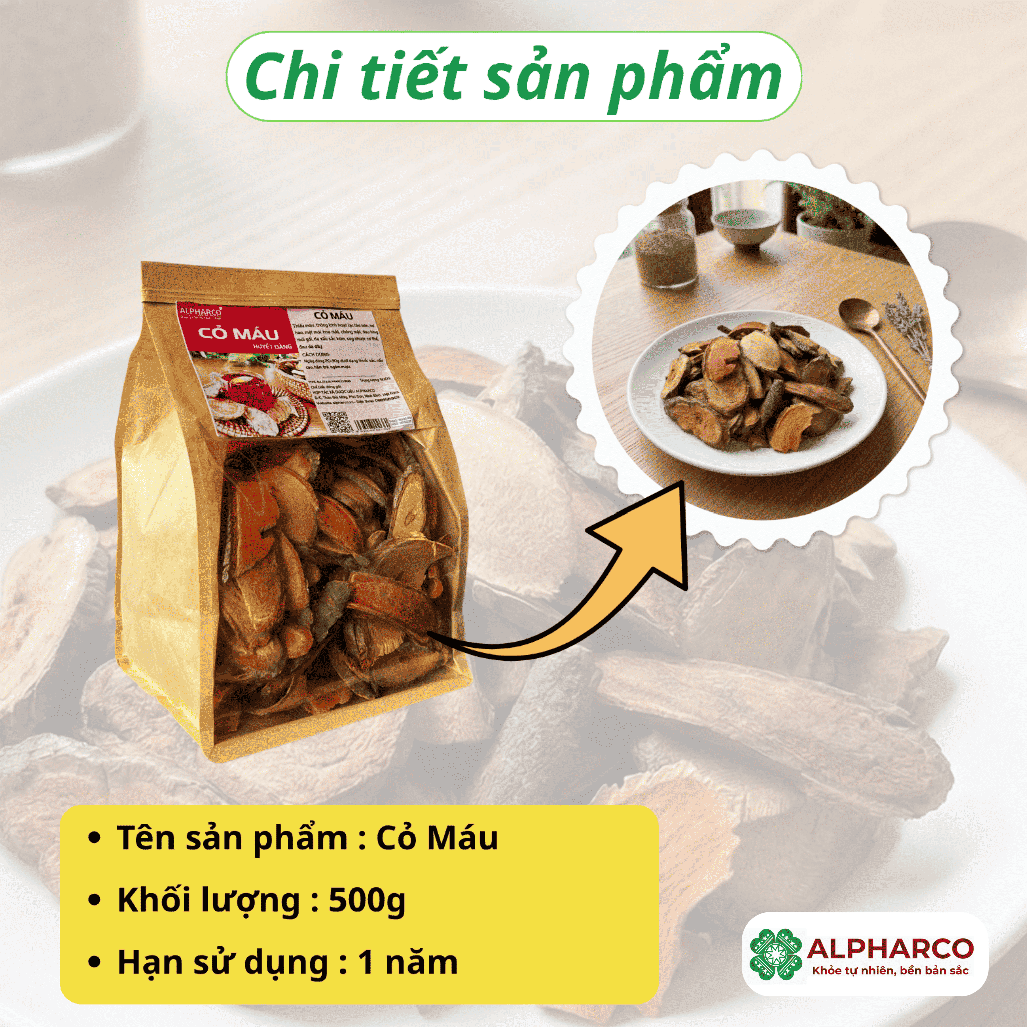 Cỏ máu 500g thumbnail