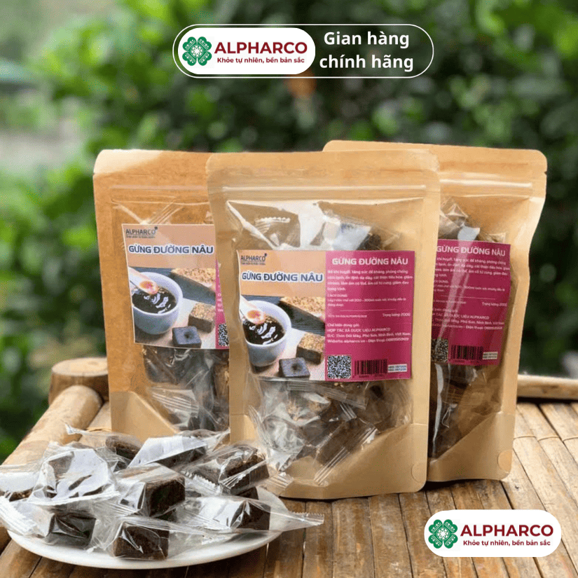 Gừng đường nâu 200g thumbnail