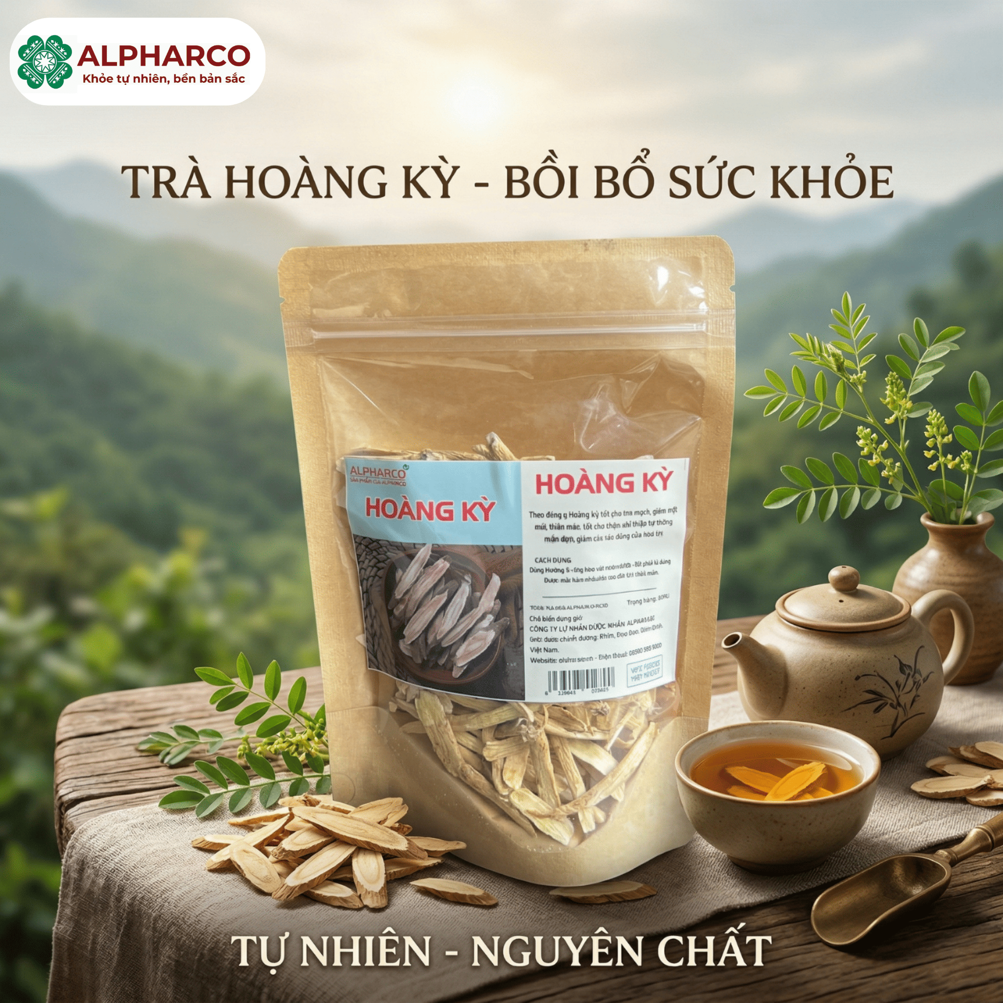 Hoàng kỳ Alpharco gói 100g giúp cơ thể tỉnh táo, bền bỉ, vết thương nhanh lành thumbnail