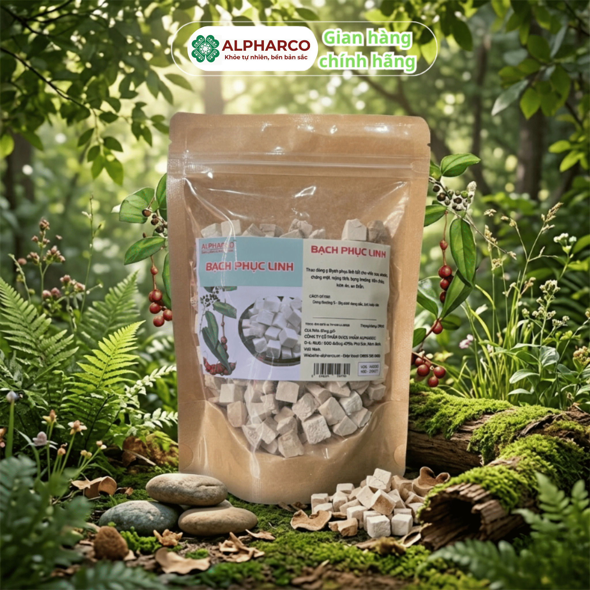 Bạch phục linh Alpharco túi 250g thư giãn tinh thần , ngủ ngon, sâu giấc thumbnail