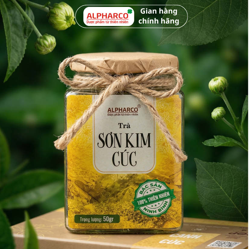 Trà sơn kim cúc Alphacro 50gr cải thiện chất lượng giấc ngủ,thanh nhiệt,làm mát gan, hỗ trợ tiêu hóa thumbnail