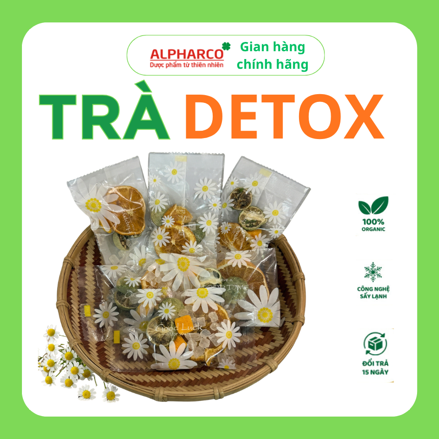 Trà detox Alpharco (gói lẻ) lành tính tự nhiên thanh nhiệt,làm đẹp da,dáng đẹp,đào thải độc tố thumbnail